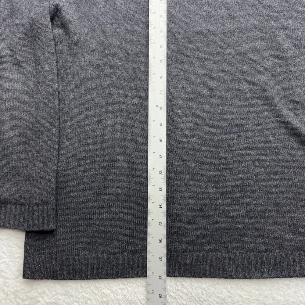 Banana Republic Mens 100% Cashmere V-Neck‎ Sweater Charcoal Gray XL 54023